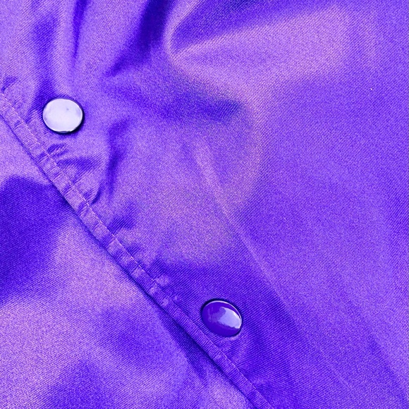 Vintage Los Angeles Lakers Starter Jacket Medium 90s Satin NBA Purple - Picture 5 of 8